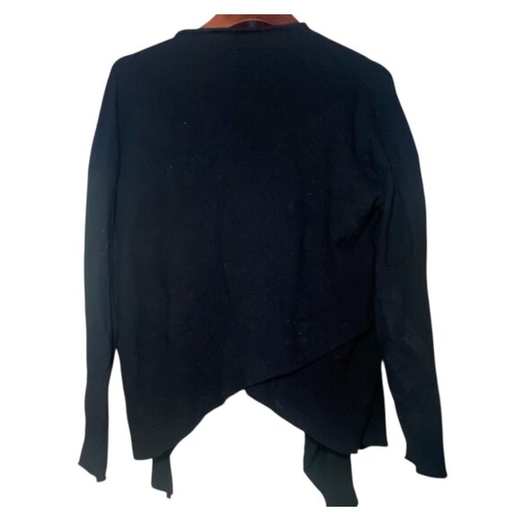 Zara Knit Womens Black Open Front Cardigan Sweater M - Picture 3 of 6